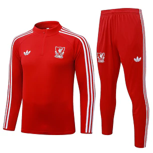CONJUNTO DE TREINO LIVERPOOL 26/27 - MEIO ZÍPER - Vermelho Retrô