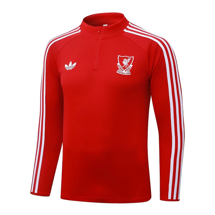 CONJUNTO DE TREINO LIVERPOOL 26/27 - MEIO ZÍPER - Vermelho Retrô 3