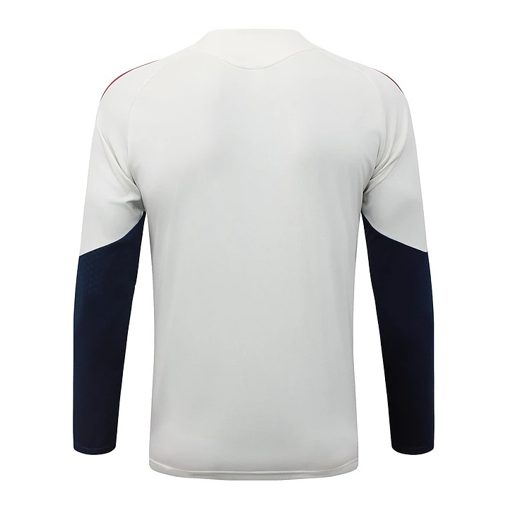 CONJUNTO DE TREINO BAYERN DE MUNIQUE 26/27 - MEIO ZÍPER - Creme e Azul-Marinho 4