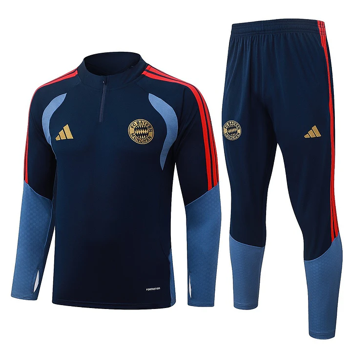 CONJUNTO DE TREINO BAYERN DE MUNIQUE 26/27 - MEIO ZÍPER - Azul-Marinho e Azul 1