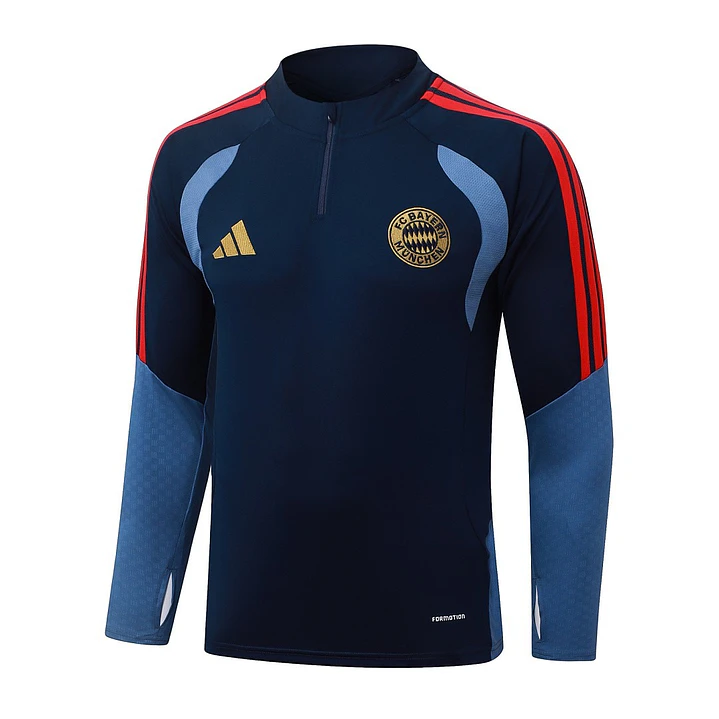CONJUNTO DE TREINO BAYERN DE MUNIQUE 26/27 - MEIO ZÍPER - Azul-Marinho e Azul 3