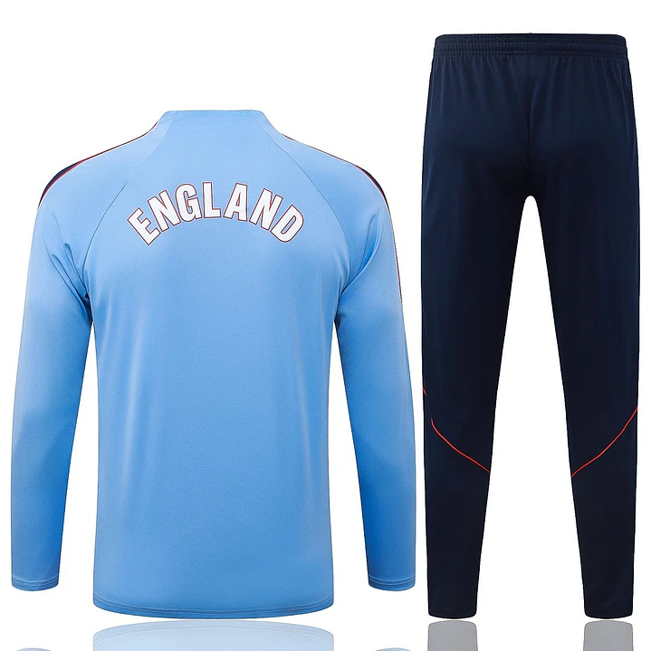 CONJUNTO DE TREINO INGLATERRA 26/27 - MEIO ZÍPER - Azul Claro 2