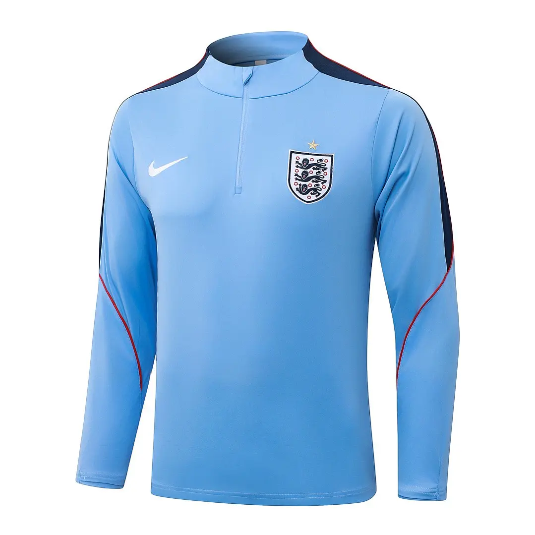 CONJUNTO DE TREINO INGLATERRA 26/27 - MEIO ZÍPER - Azul Claro 3