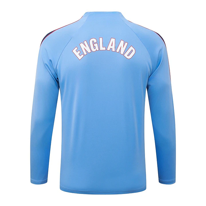 CONJUNTO DE TREINO INGLATERRA 26/27 - MEIO ZÍPER - Azul Claro 4