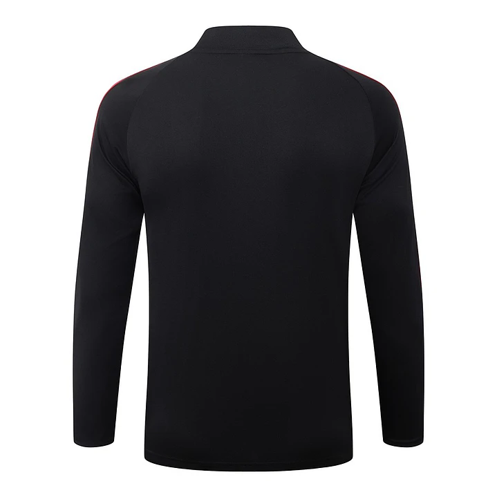 CONJUNTO DE TREINO MANCHESTER UNITED 26/27 - MEIO ZÍPER - Preto Retrô 4