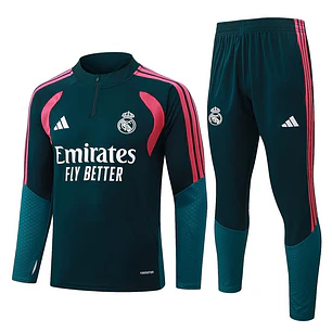 CONJUNTO DE TREINO REAL MADRID 26/27 - MEIO ZÍPER - Verde Escuro