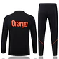 CONJUNTO DE TREINO HOLANDA 26/27 - MEIO ZÍPER - Preto e Laranja - Thumbnail 2