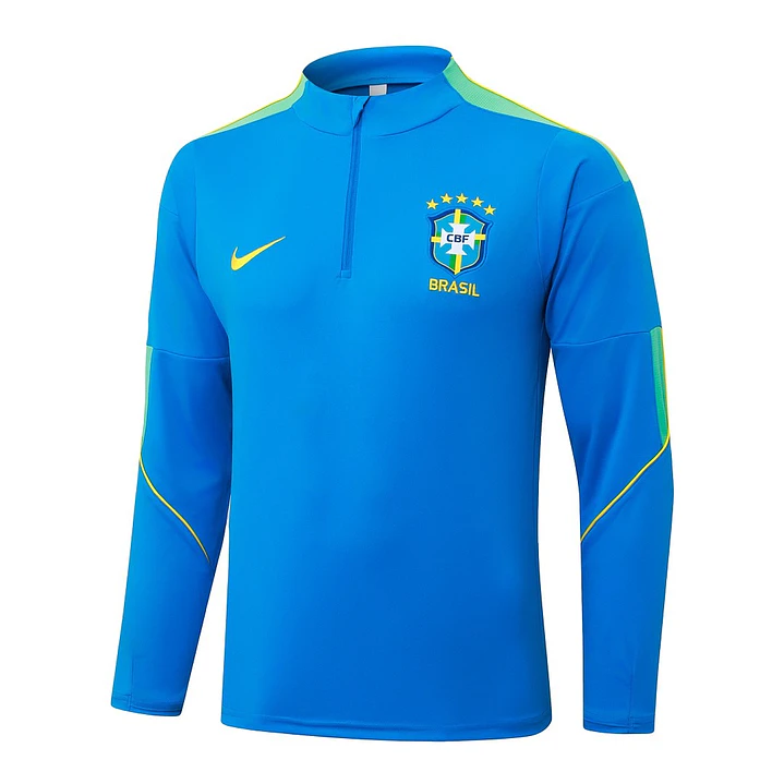 CONJUNTO DE TREINO SELEÇÃO BRASILEIRA 26/27 - MEIO ZÍPER - Azul 3