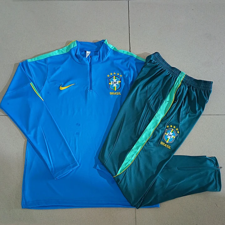 CONJUNTO DE TREINO SELEÇÃO BRASILEIRA 26/27 - MEIO ZÍPER - Azul 5