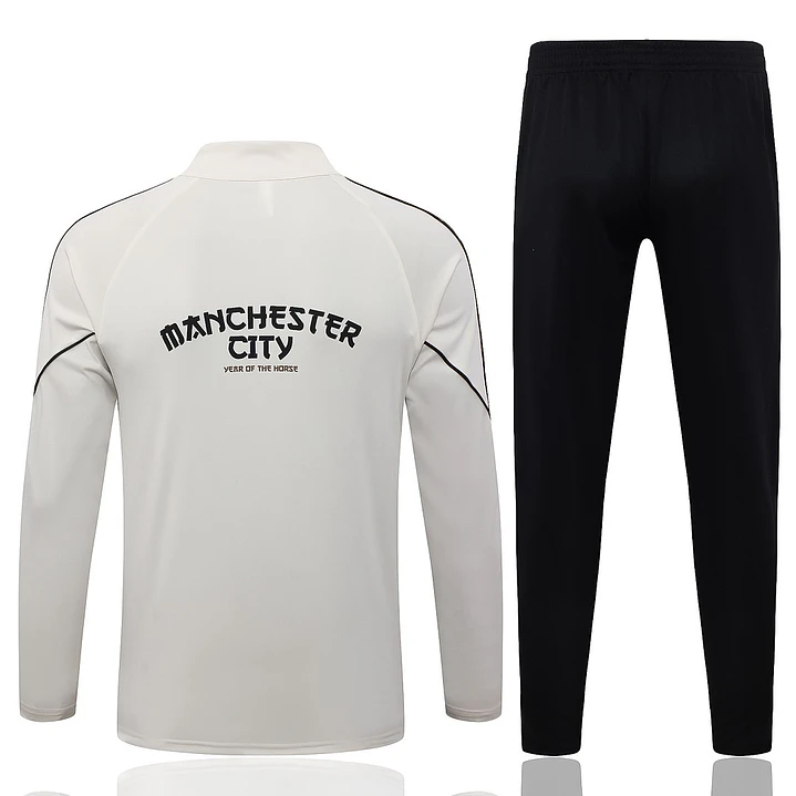 CONJUNTO DE TREINO MANCHESTER CITY 26/27 - MEIO ZÍPER - Bege 2