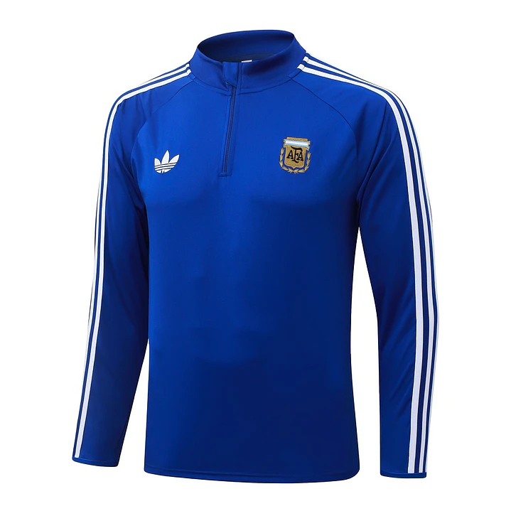 CONJUNTO DE TREINO ARGENTINA 26/27 - MEIO ZÍPER - Azul Royal Retrô 3