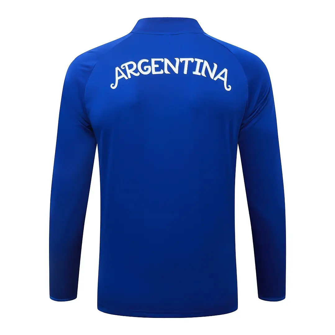 CONJUNTO DE TREINO ARGENTINA 26/27 - MEIO ZÍPER - Azul Royal Retrô 4