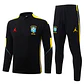 CONJUNTO DE TREINO SELEÇÃO BRASILEIRA 26/27 - MEIO ZÍPER - Preto e Amarelo - thumbnail 1