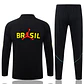 CONJUNTO DE TREINO SELEÇÃO BRASILEIRA 26/27 - MEIO ZÍPER - Preto e Amarelo - thumbnail 2