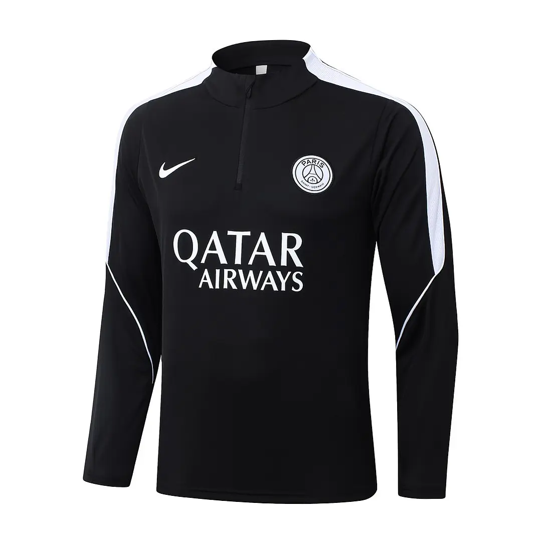 CONJUNTO DE TREINO PSG 26/27 - MEIO ZÍPER - Preto 3