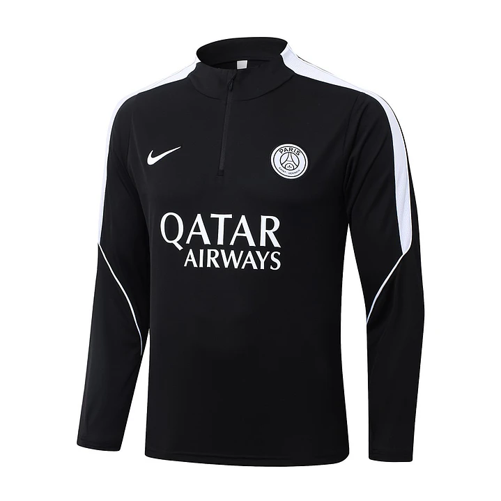 CONJUNTO DE TREINO PSG 26/27 - MEIO ZÍPER - Preto 3