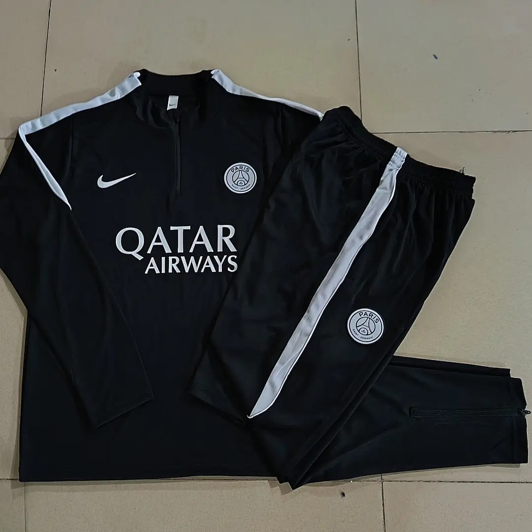 CONJUNTO DE TREINO PSG 26/27 - MEIO ZÍPER - Preto 5