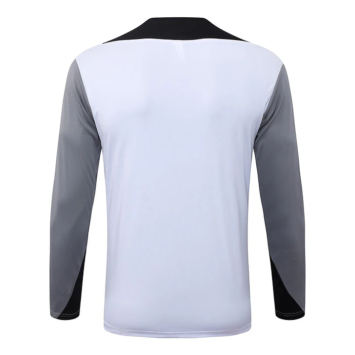 CONJUNTO DE TREINO PSG 26/27 - MEIO ZÍPER - Branco e Cinza 4
