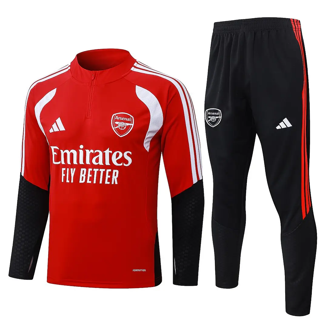 CONJUNTO DE TREINO ARSENAL 26/27 - MEIO ZÍPER - Vermelho e Preto 1