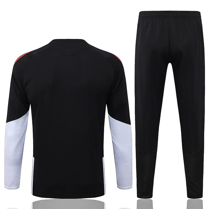 CONJUNTO DE TREINO ARSENAL 26/27 - MEIO ZÍPER - Preto e Branco 2