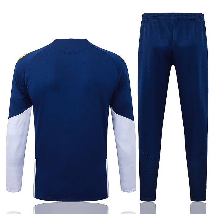 CONJUNTO DE TREINO REAL MADRID 26/27 - MEIO ZÍPER - Azul-Marinho e Branco 2