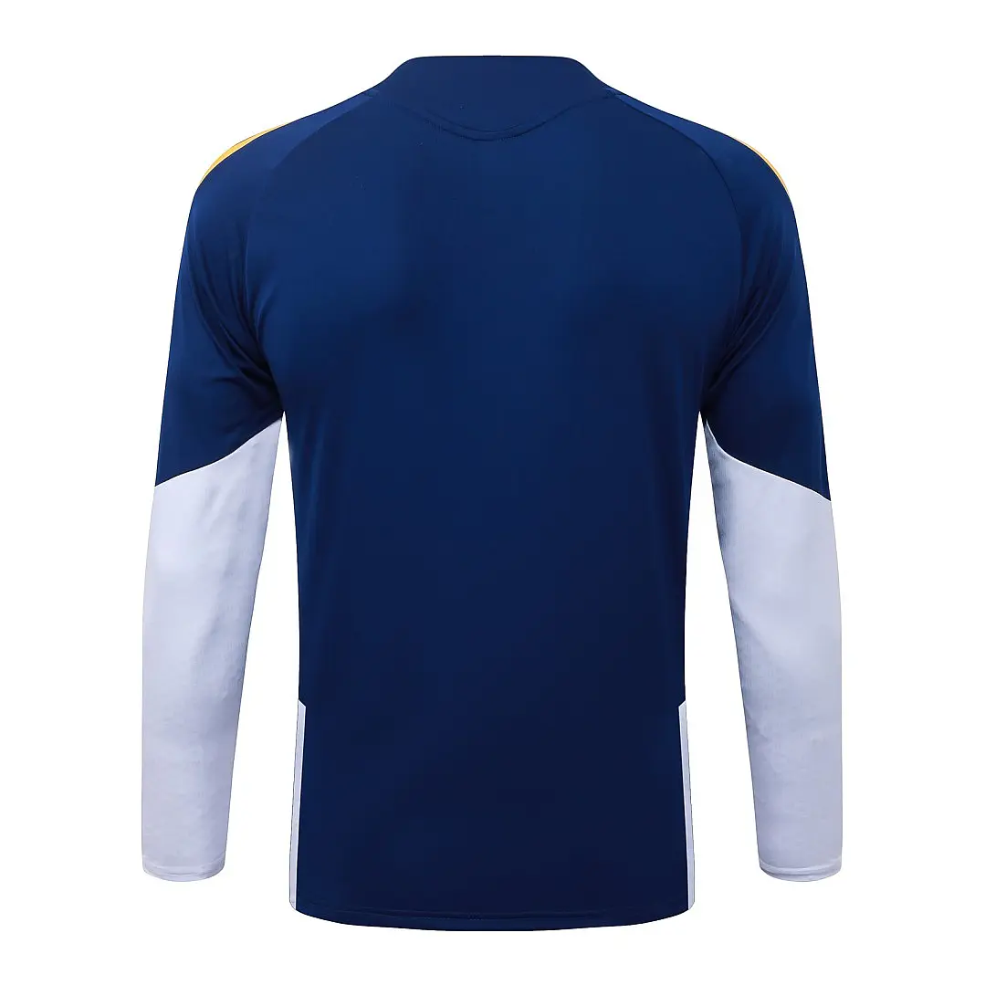 CONJUNTO DE TREINO REAL MADRID 26/27 - MEIO ZÍPER - Azul-Marinho e Branco 4