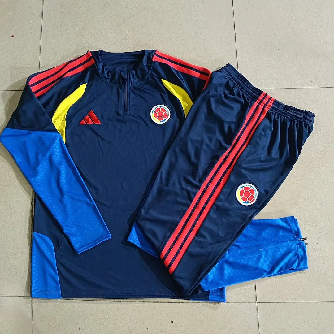 CONJUNTO DE TREINO COLÔMBIA 26/27 - MEIO ZÍPER - Azul-Marinho 5