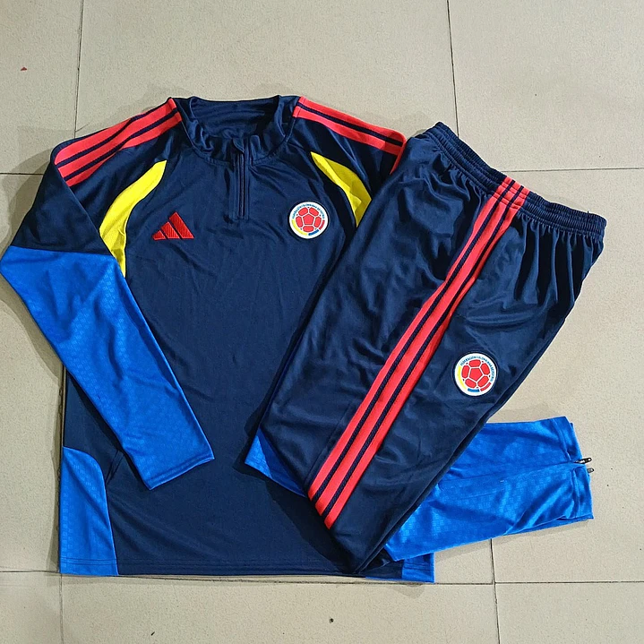 CONJUNTO DE TREINO COLÔMBIA 26/27 - MEIO ZÍPER - Azul-Marinho 5