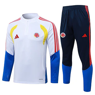 CONJUNTO DE TREINO COLÔMBIA 26/27 - MEIO ZÍPER - Branco