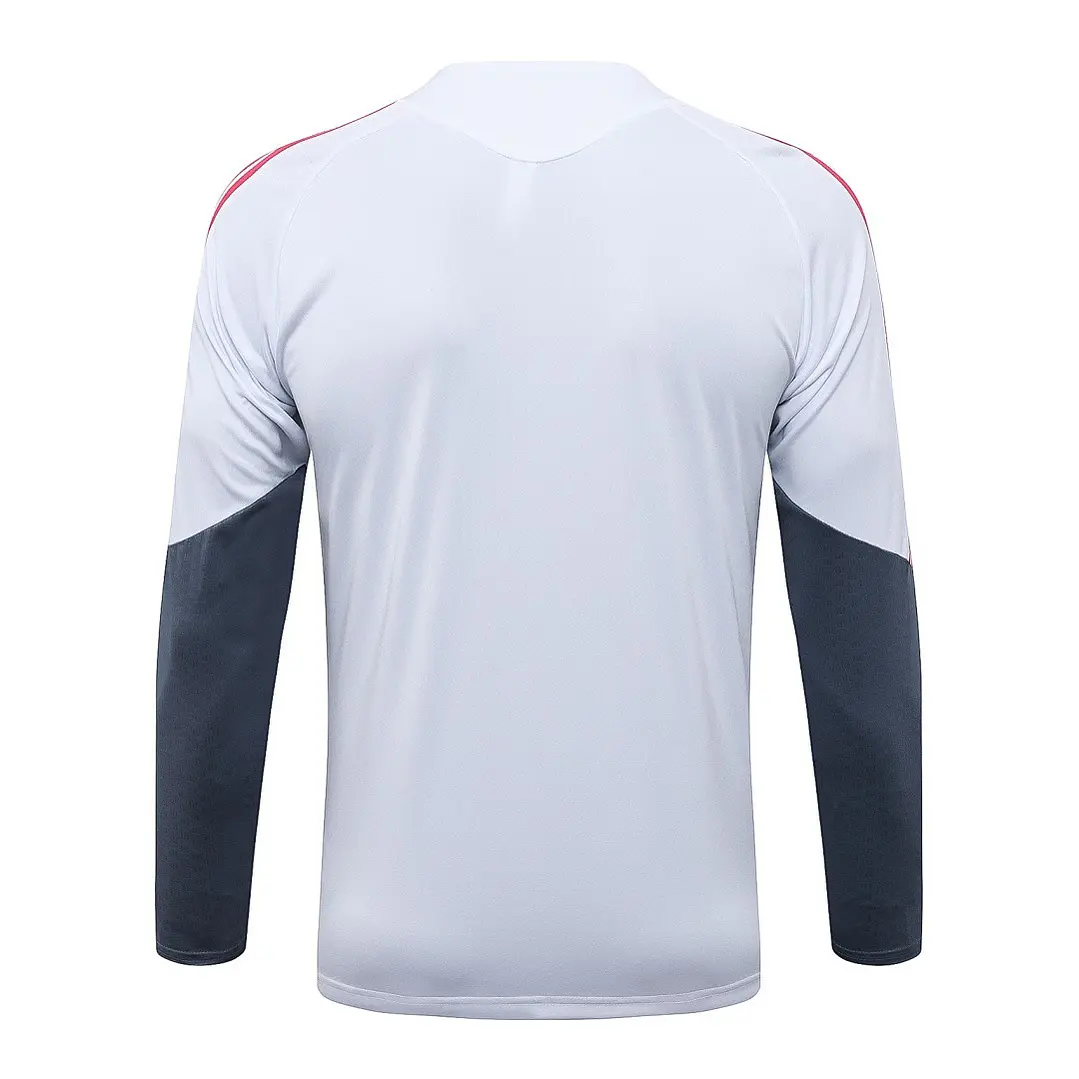 CONJUNTO DE TREINO INTERNACIONAL 26/27 - MEIO ZÍPER - Branco e Vermelho 4