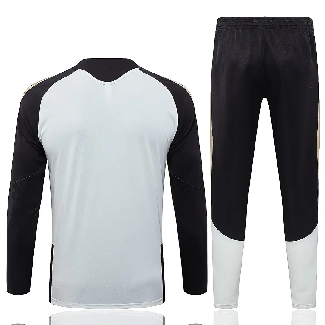 CONJUNTO DE TREINO FLAMENGO 26/27 - MEIO ZÍPER - Branco e Preto 2