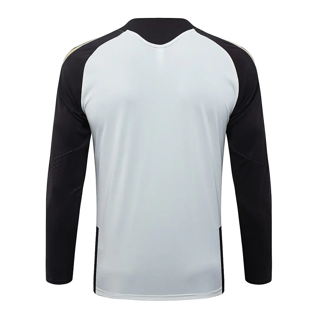 CONJUNTO DE TREINO FLAMENGO 26/27 - MEIO ZÍPER - Branco e Preto 4