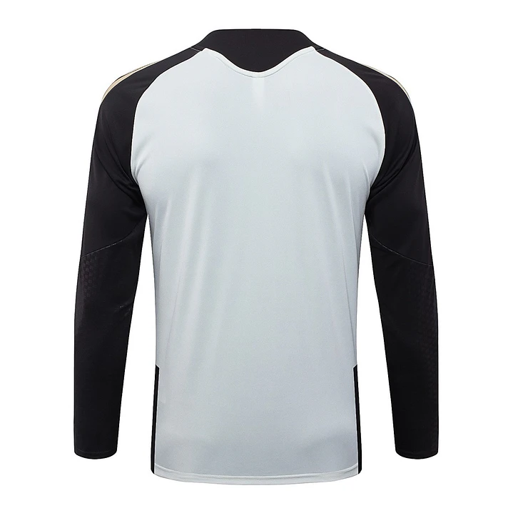 CONJUNTO DE TREINO FLAMENGO 26/27 - MEIO ZÍPER - Branco e Preto 4