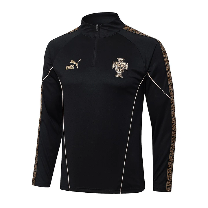 CONJUNTO DE TREINO PORTUGAL 26/27 - MEIO ZÍPER - Preto 3
