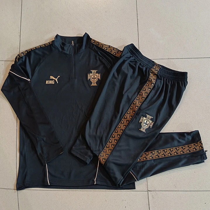 CONJUNTO DE TREINO PORTUGAL 26/27 - MEIO ZÍPER - Preto 5