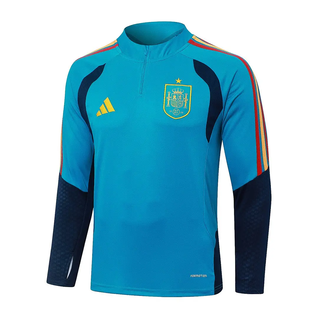 CONJUNTO DE TREINO ESPANHA 26/27 - MEIO ZÍPER - Azul Turquesa 3