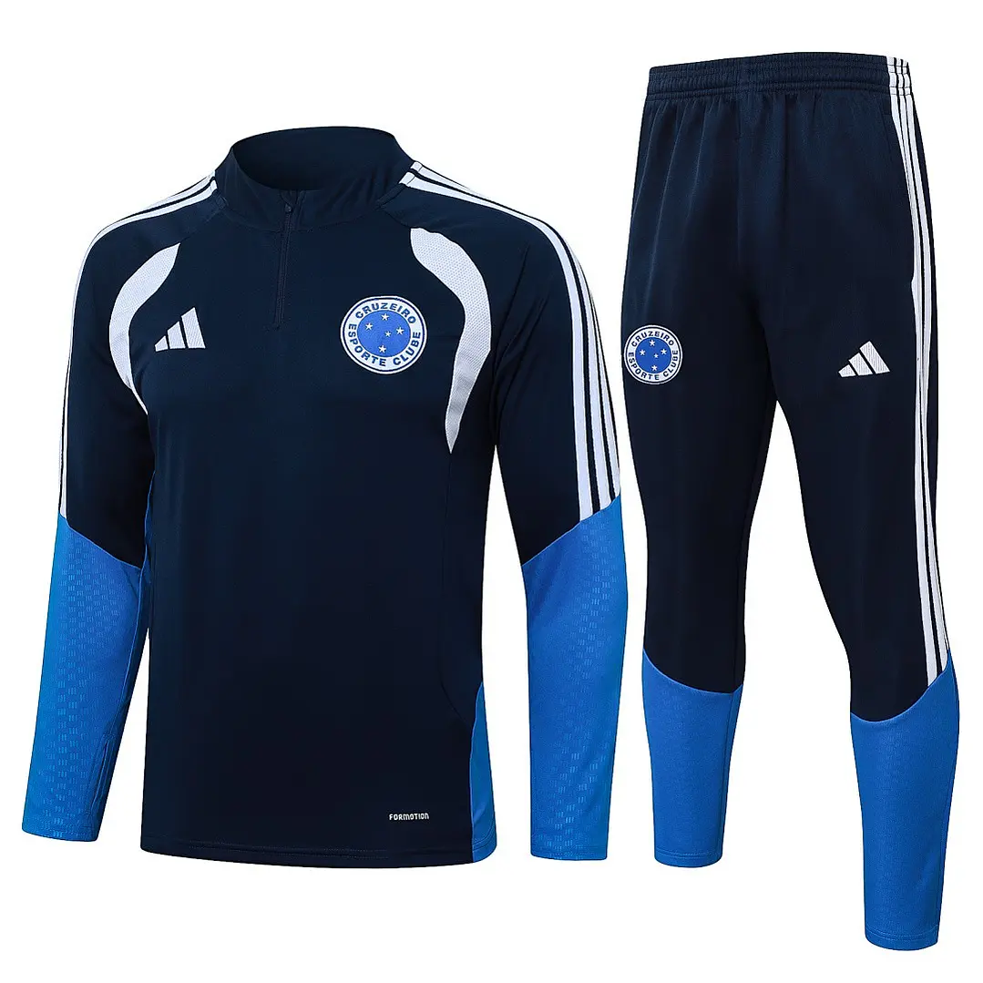 CONJUNTO DE TREINO CRUZEIRO 26/27 - MEIO ZÍPER - Azul-Marinho 1