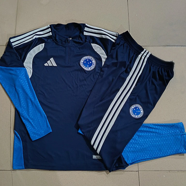 CONJUNTO DE TREINO CRUZEIRO 26/27 - MEIO ZÍPER - Azul-Marinho 5