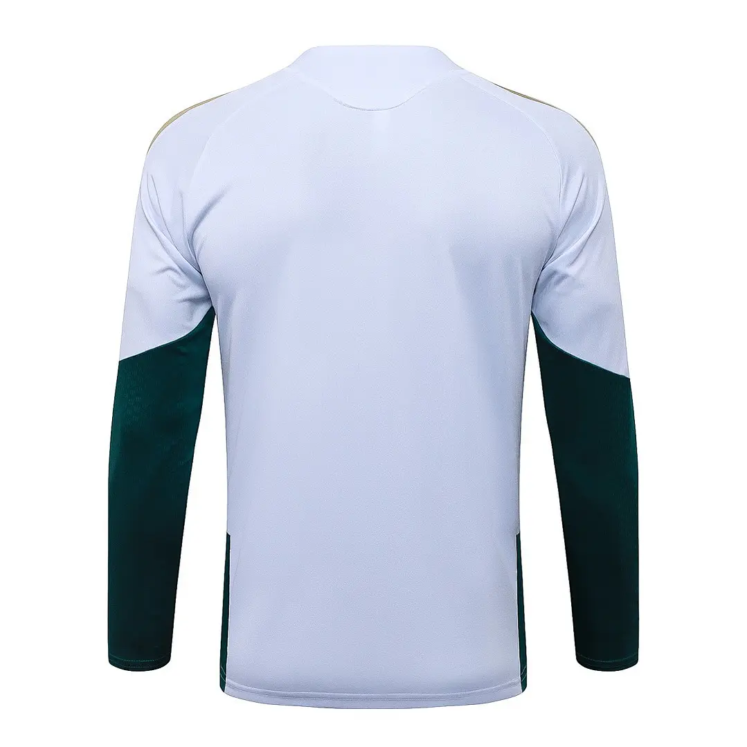 CONJUNTO DE TREINO ITÁLIA 26/27 - MEIO ZÍPER - Branco e Verde 4
