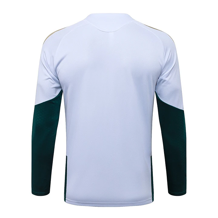 CONJUNTO DE TREINO ITÁLIA 26/27 - MEIO ZÍPER - Branco e Verde 4