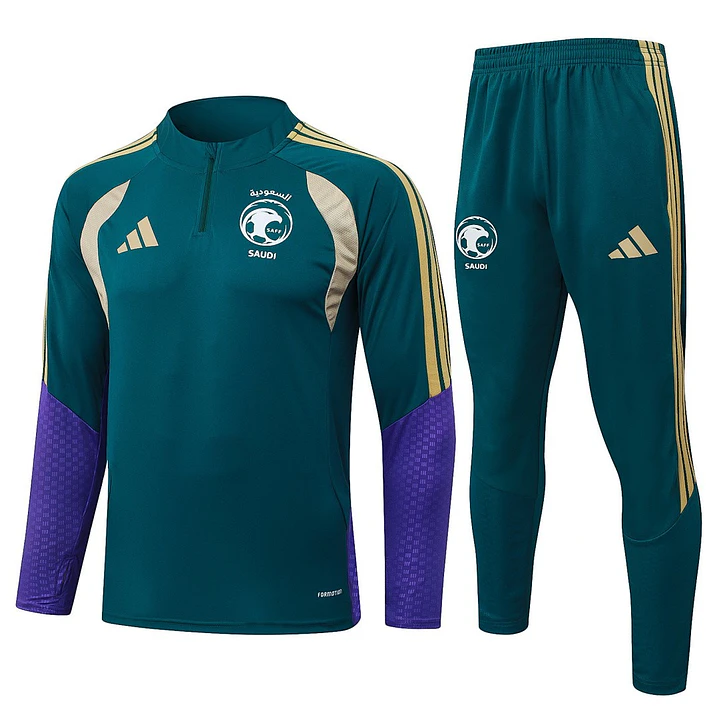 CONJUNTO DE TREINO ARÁBIA SAUDITA 26/27 - MEIO ZÍPER - Verde 1