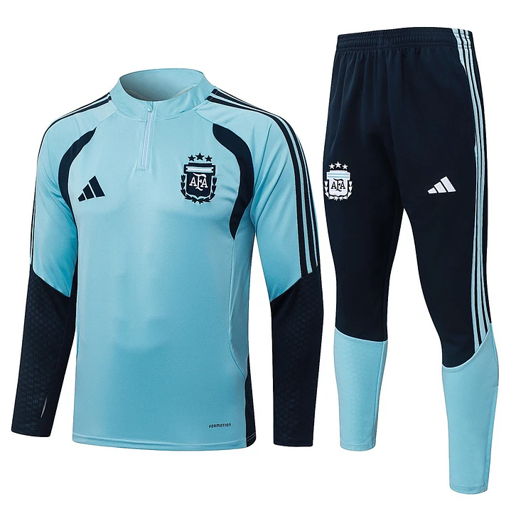 CONJUNTO DE TREINO ARGENTINA 26/27 - MEIO ZÍPER - Azul Celeste 1