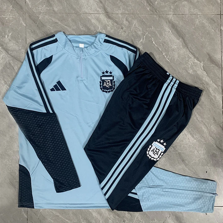 CONJUNTO DE TREINO ARGENTINA 26/27 - MEIO ZÍPER - Azul Celeste 5