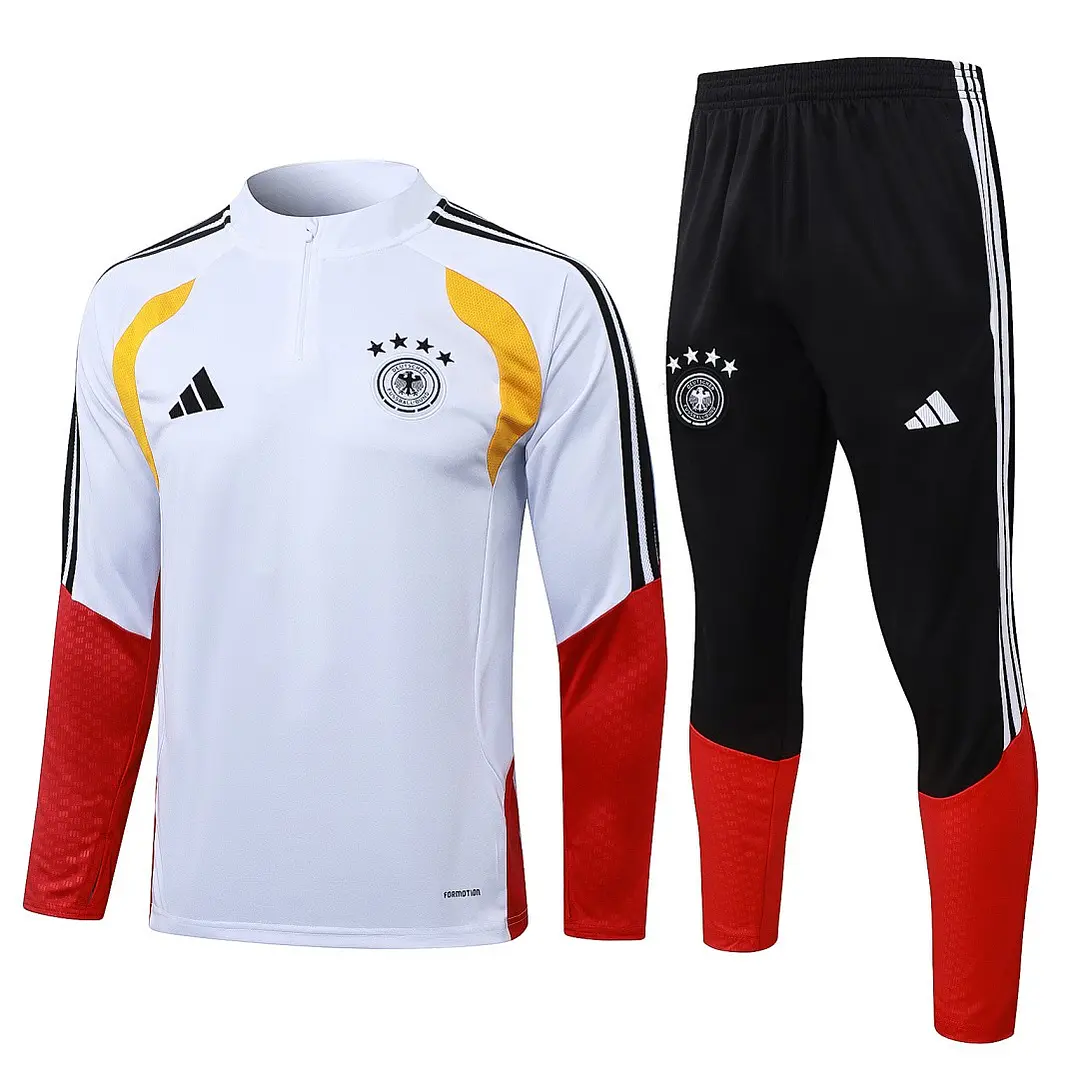 CONJUNTO DE TREINO ALEMANHA 26/27 - MEIO ZÍPER - Branco 1