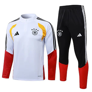 CONJUNTO DE TREINO ALEMANHA 26/27 - MEIO ZÍPER - Branco