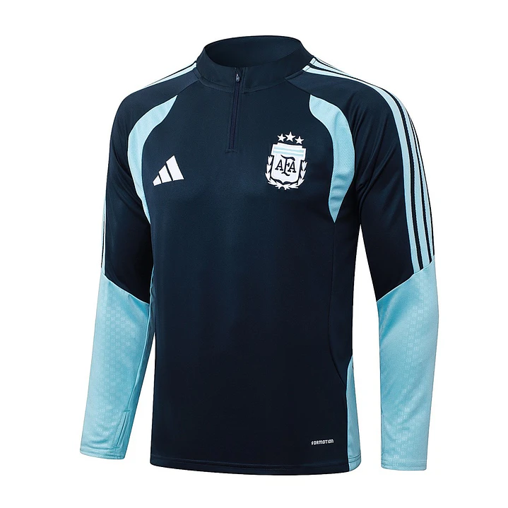 CONJUNTO DE TREINO ARGENTINA 26/27 - MEIO ZÍPER - Azul-Marinho 3