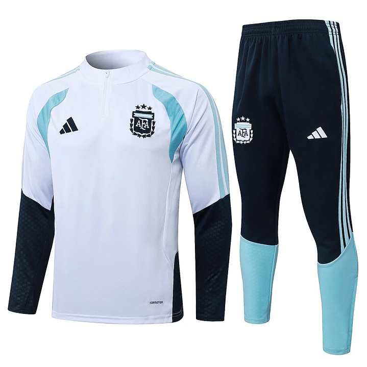 CONJUNTO DE TREINO ARGENTINA 26/27 - MEIO ZÍPER - Branco 1