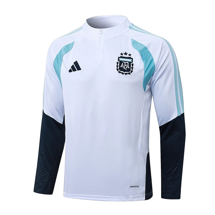 CONJUNTO DE TREINO ARGENTINA 26/27 - MEIO ZÍPER - Branco 3