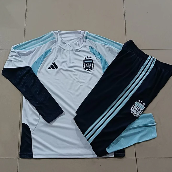 CONJUNTO DE TREINO ARGENTINA 26/27 - MEIO ZÍPER - Branco 5