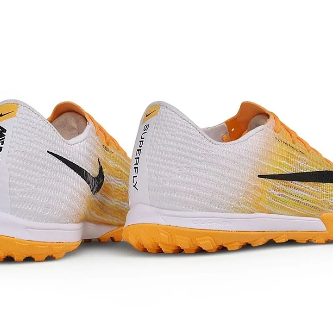 Chuteira Nike Air Zoom Mercurial Superfly XI Elite TF - Laranja, Amarelo e Branco 4